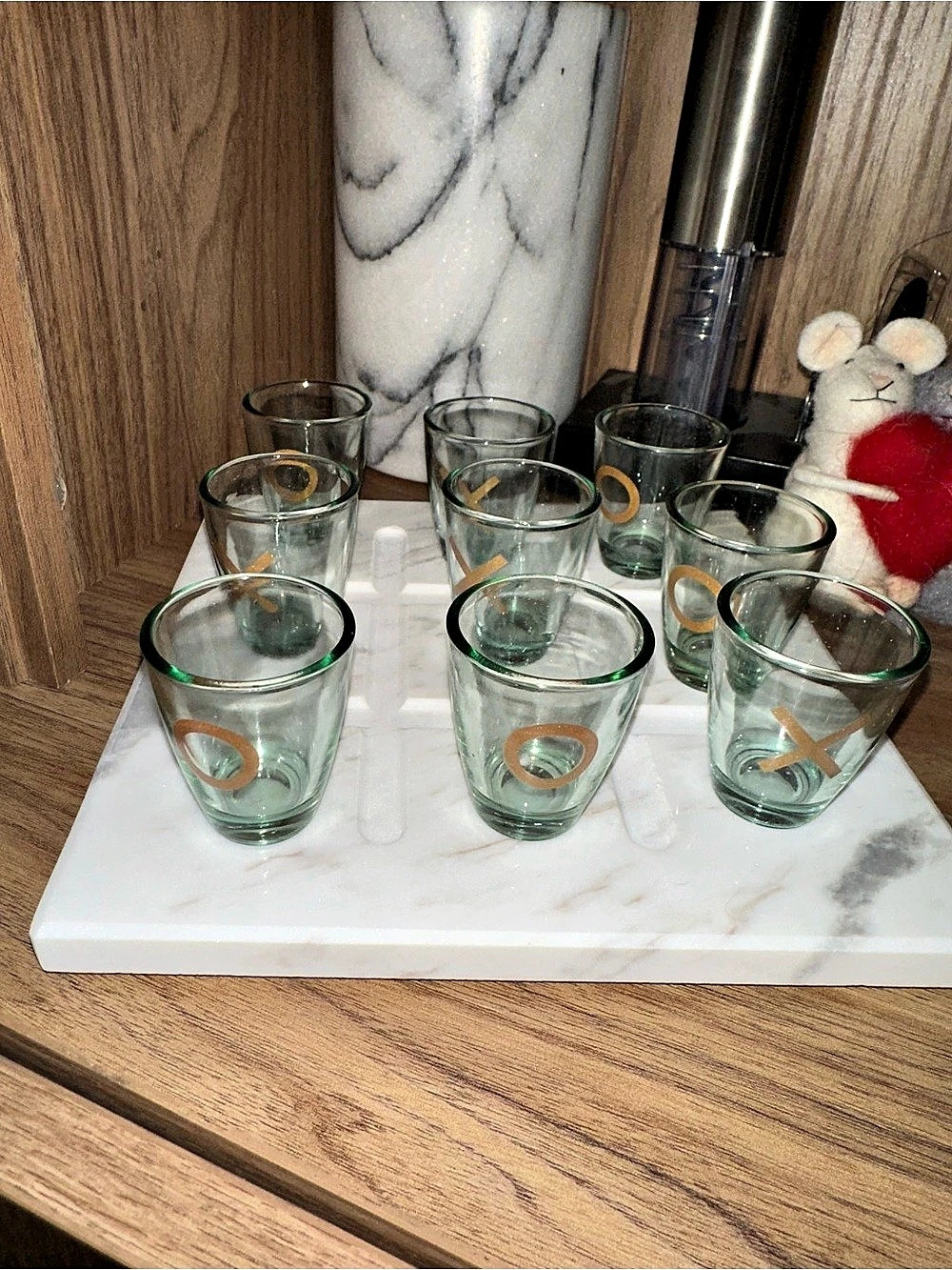 Studio Mercantile Tic-Tac-Toe Shots Classic Drinking Game Set